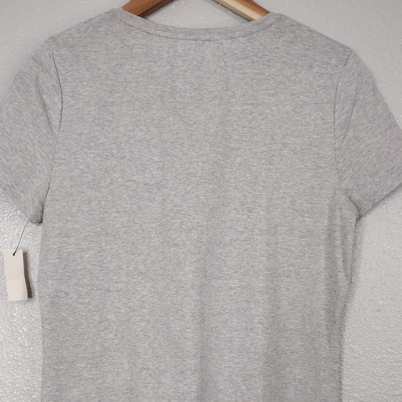 NWT Talbots Petite Women's Cotton Summer Gray Pullover Short Sleeve Tee Size MP - Picture 5 of 13
